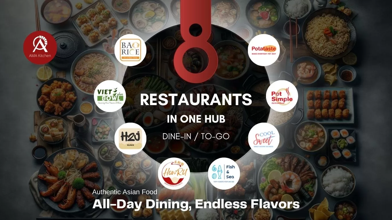 You are currently viewing 8家新餐廳進駐凱蒂亞洲城，齊聚AMA Kitchen共享美食空間！完整呈現亞洲風味！