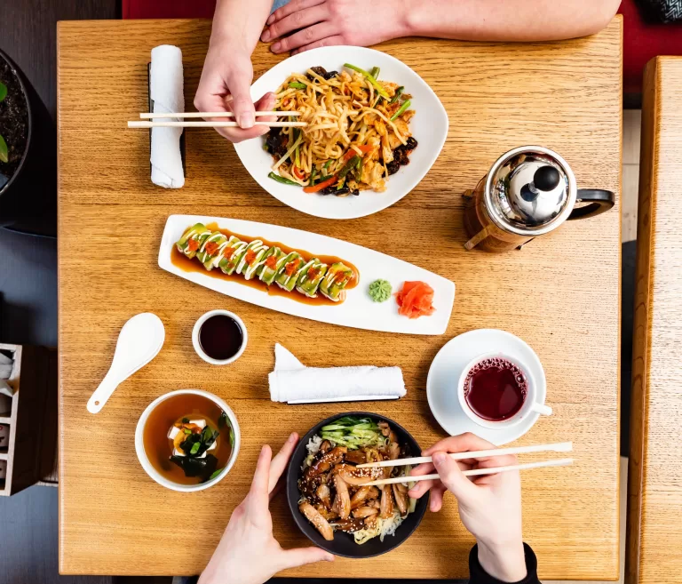 Asian Food Spread on the table